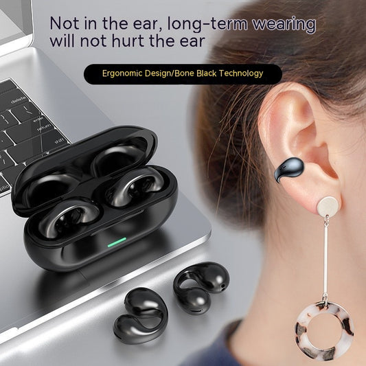 Wireless Ear Clip Bluetooth Headset TWS Comfortable Wear Not In-Ear Sports Wireless Bone Conduction