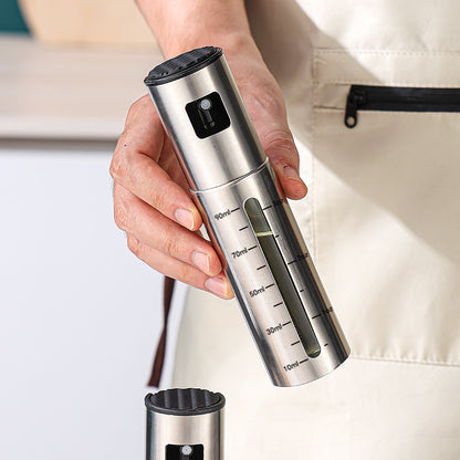Stainless Steel Kitchen Oil Spray Bottle – Barbecue & Cooking Gadget