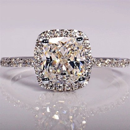 Elegant White Gold Bridal Engagement Ring for Women