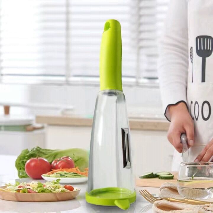 Multifunctional StoragePeeler Knife Peeler With Rubbish Bin  Kitchen Gadgets Tools
