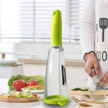 Multifunctional StoragePeeler Knife Peeler With Rubbish Bin  Kitchen Gadgets Tools