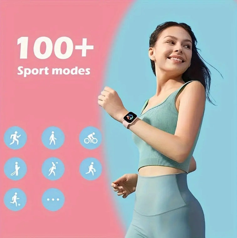ZL54CJ Square Smartwatch – Heart Rate & Fitness Tracker for iOS/Android