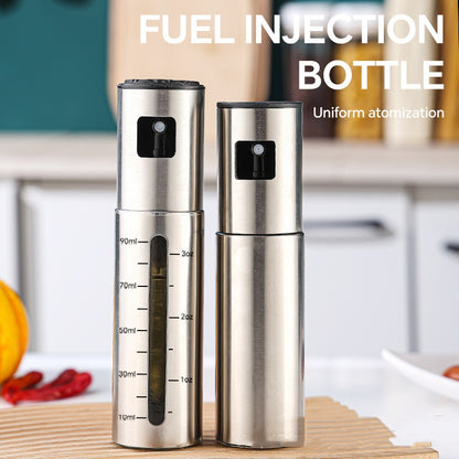 Stainless Steel Kitchen Oil Spray Bottle – Barbecue & Cooking Gadget