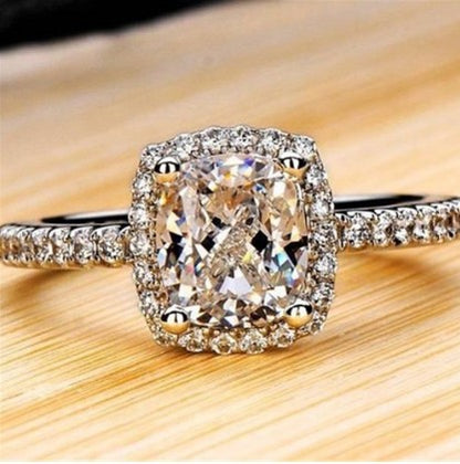 Elegant White Gold Bridal Engagement Ring for Women
