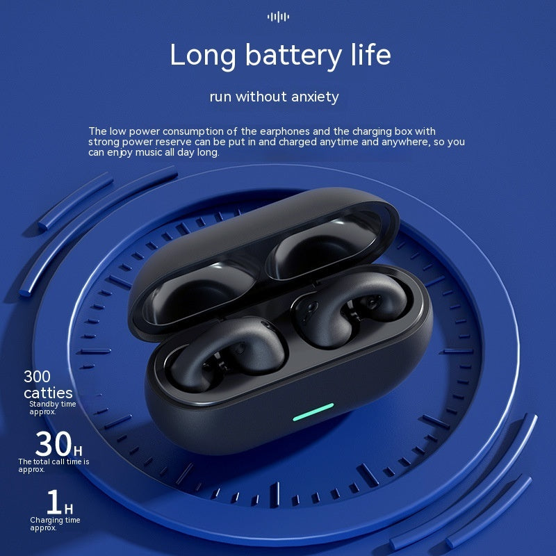 Wireless Ear Clip Bluetooth Headset TWS Comfortable Wear Not In-Ear Sports Wireless Bone Conduction