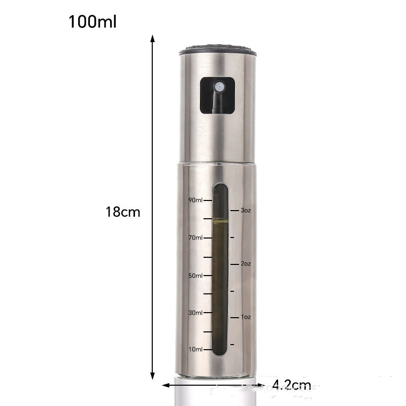 Stainless Steel Kitchen Oil Spray Bottle – Barbecue & Cooking Gadget