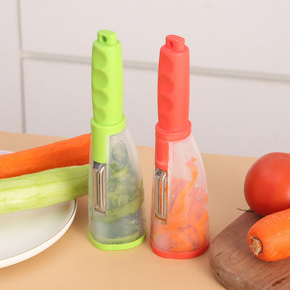Multifunctional StoragePeeler Knife Peeler With Rubbish Bin  Kitchen Gadgets Tools