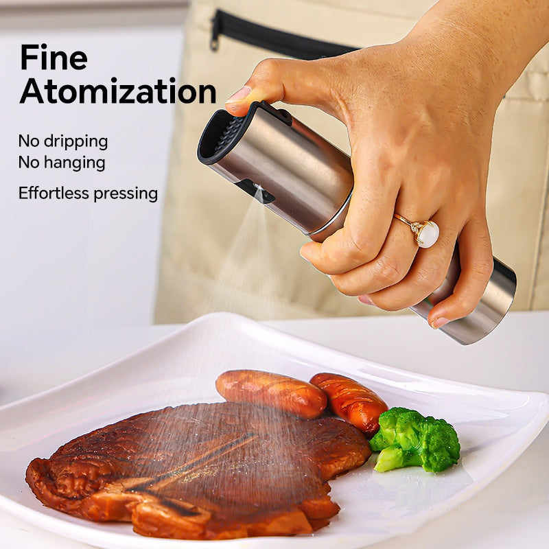 Stainless Steel Kitchen Oil Spray Bottle – Barbecue & Cooking Gadget