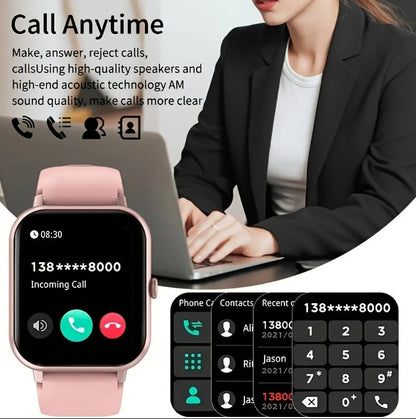 ZL54CJ Square Smartwatch – Heart Rate & Fitness Tracker for iOS/Android