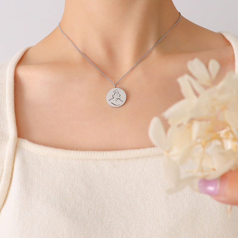 Stainless Steel Minimalist Necklace – Elegant Women’s Jewelry