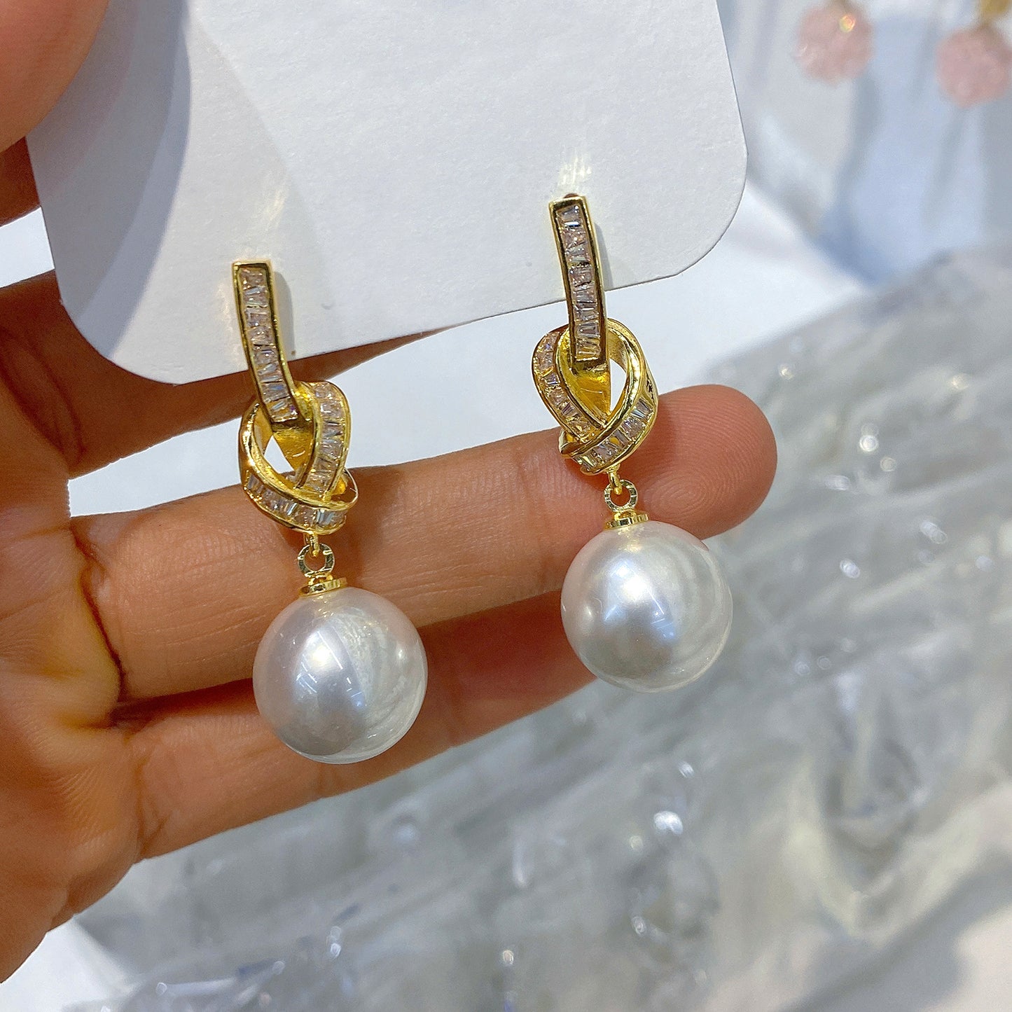 Luxury Zircon Chain Earrings – Elegant Women’s Jewelry