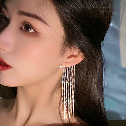 Elegant Long Tassel Earrings – Minimalist Women’s Jewelry